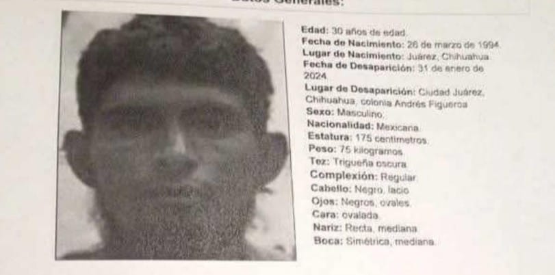 La Fiscalía General del Estado de Chihuahua ha emitido una alerta de búsqueda