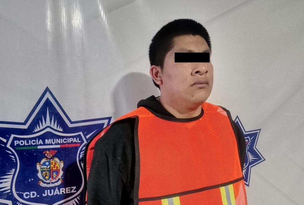 Elementos de la Secretaría de Seguridad Pública Municipal detuvieron a Irving Geovani G. L., de 23 años