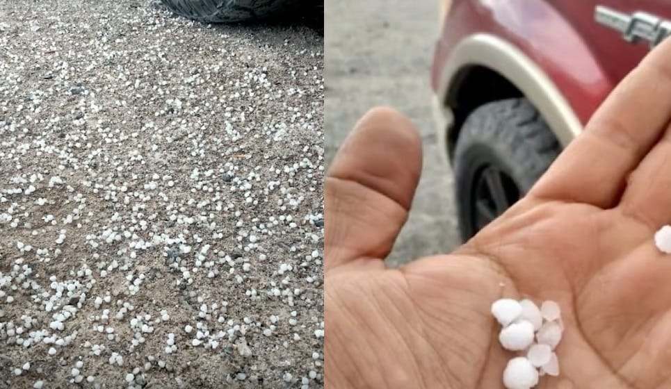 El fenómeno meteorológico sorprendió a los habitantes de la región el sábado