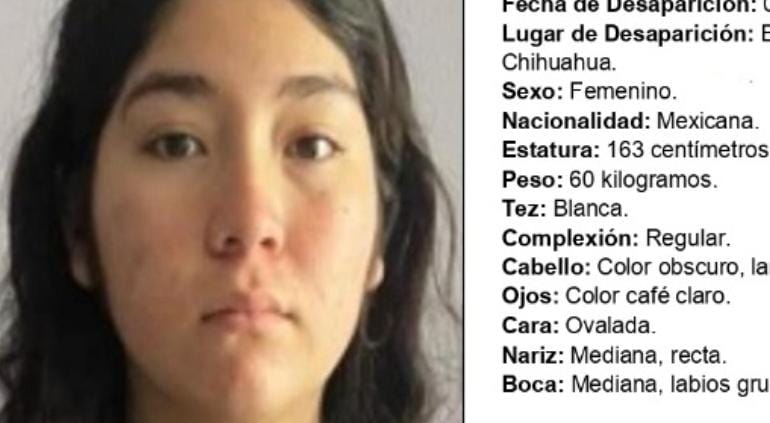 Tiene 16 años y seis meses de gestación; fue vista por última vez el 6 de abril